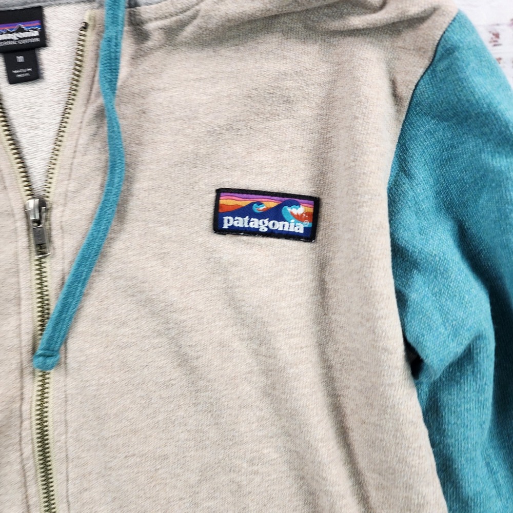 Patagonia Board Short Label Full Zip Hoodie Women's M Colorblock 39505 - Picture 5 of 9